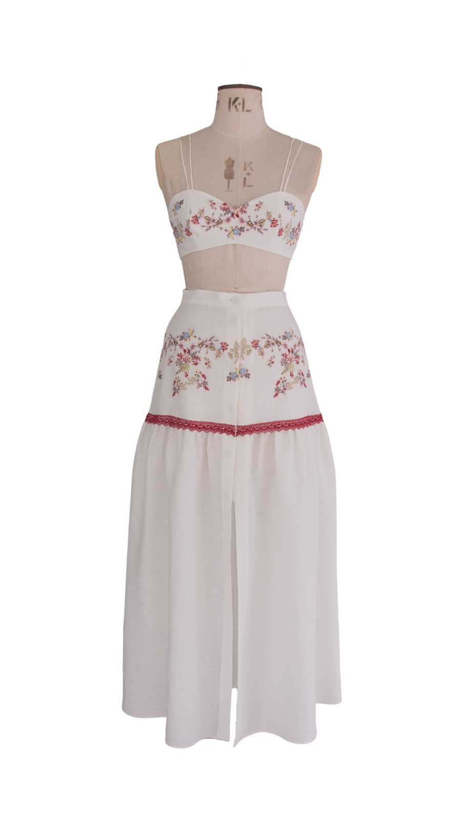 Ivory Flower Embroidred Top