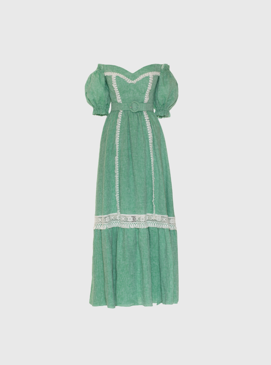 Green Linen Dress