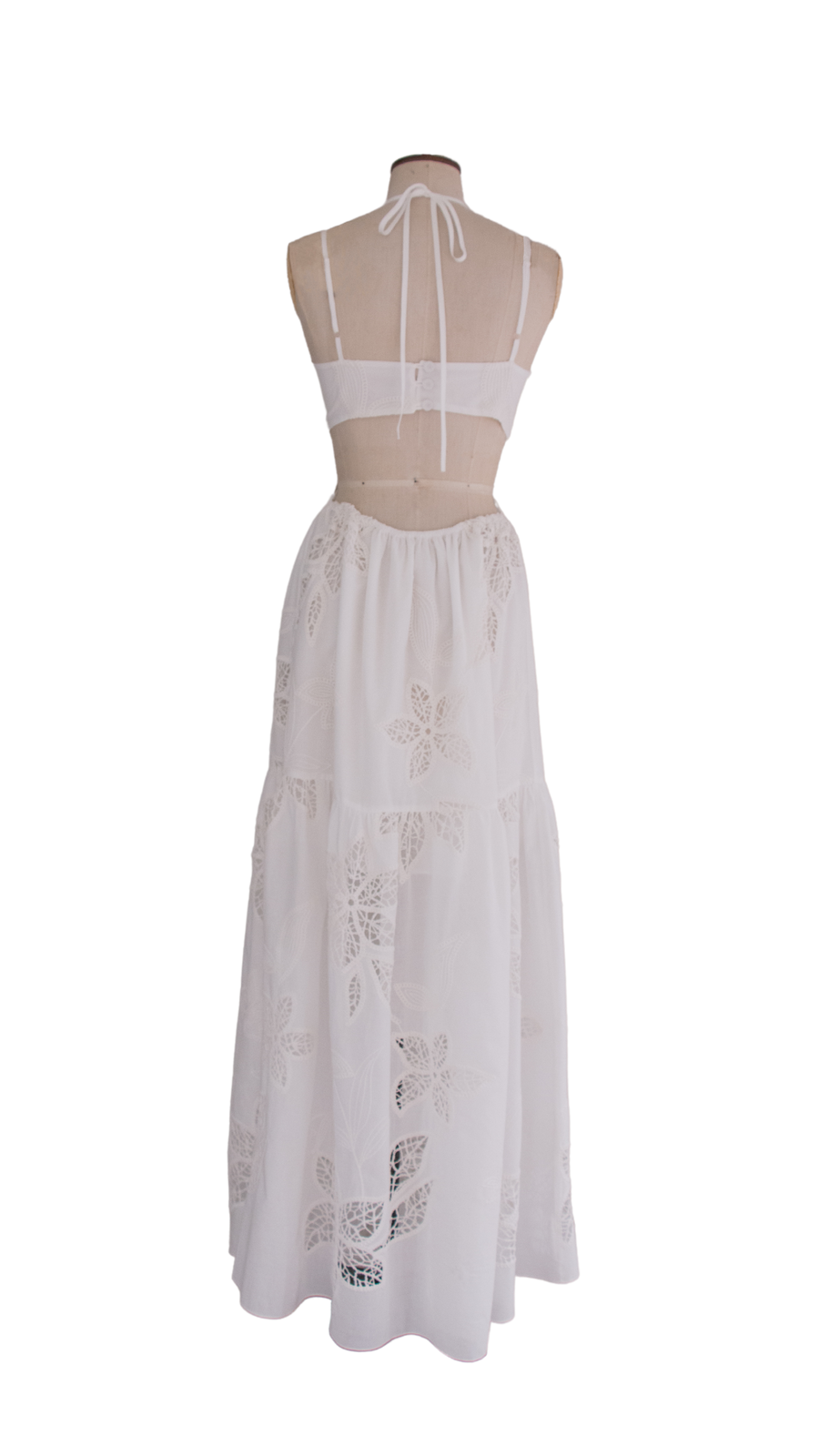 Ivory Flower Embroidred Dress