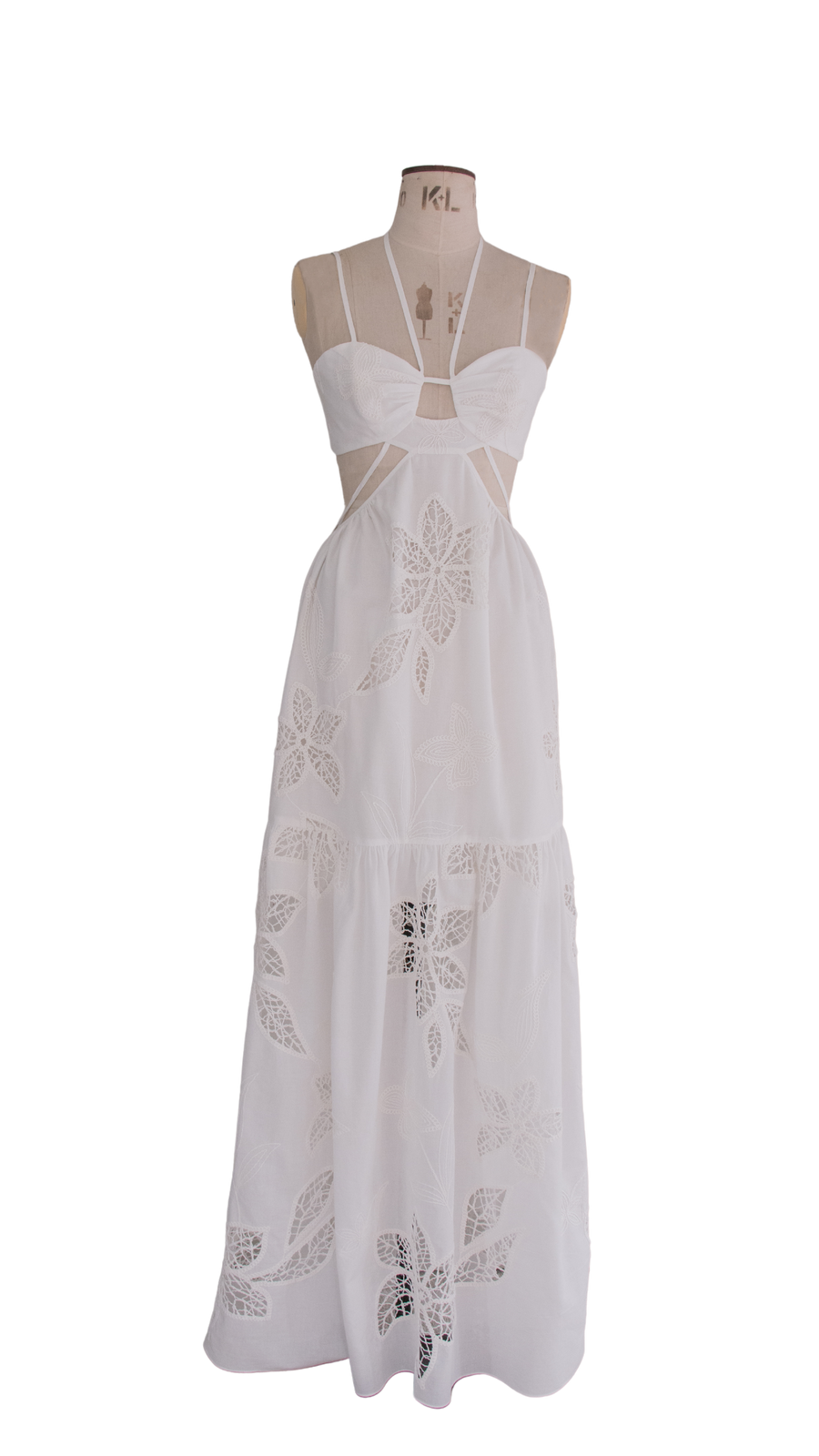 Ivory Flower Embroidred Dress
