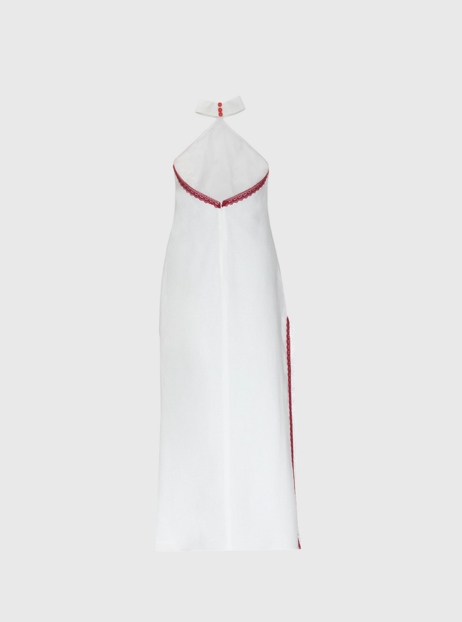 Off-White Linen Dress