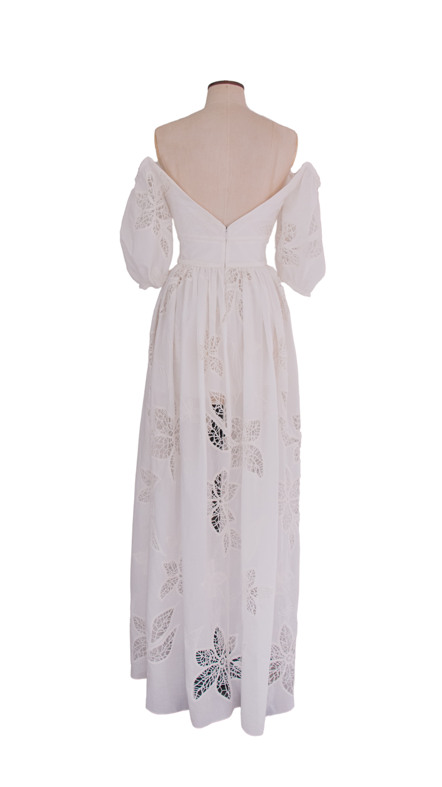 Ivory Flower Embroidred Dress